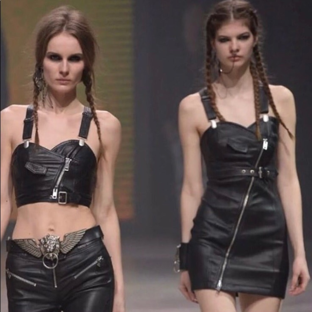 Diesel leather dress size S us 4